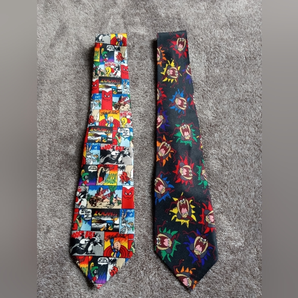 Lot of two Picasso Looney Tunes ties